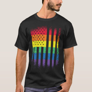 usa us flag LGBT pride social movement T-Shirt