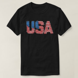 USA US Flag Patriodic 4th Of July America T-Shirt