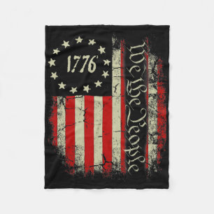 Usa Us Flag Patriotic 4th Of July America Fleece Blanket