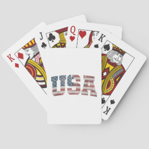 USA US Flag Patriotic 4th of July America Playing Cards