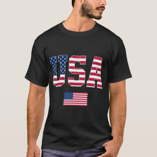 Usa Us Flag Patriotic 4Th Of July America T-Shirt