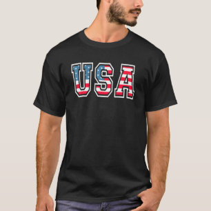 Usa Us Flag Patriotic 4th Of July America T-Shirt