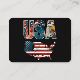 USA US Patriotic 4th of July America Flag Freedom Business Card