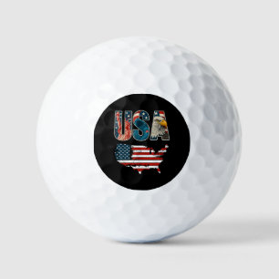 USA US Patriotic 4th of July America Flag Freedom Golf Balls