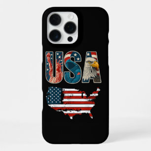 USA US Patriotic 4th of July America Flag Freedom iPhone 16 Pro Max Case