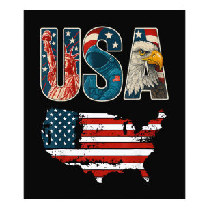 USA US Patriotic 4th of July America Flag Freedom Photo Print