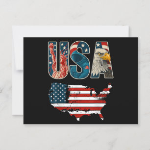 USA US Patriotic 4th of July America Flag Freedom  Postcard