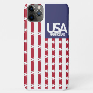 USA/USA FREE STARS FLAG BY MASANSER PIXELAT iPhone 11 PRO MAX CASE