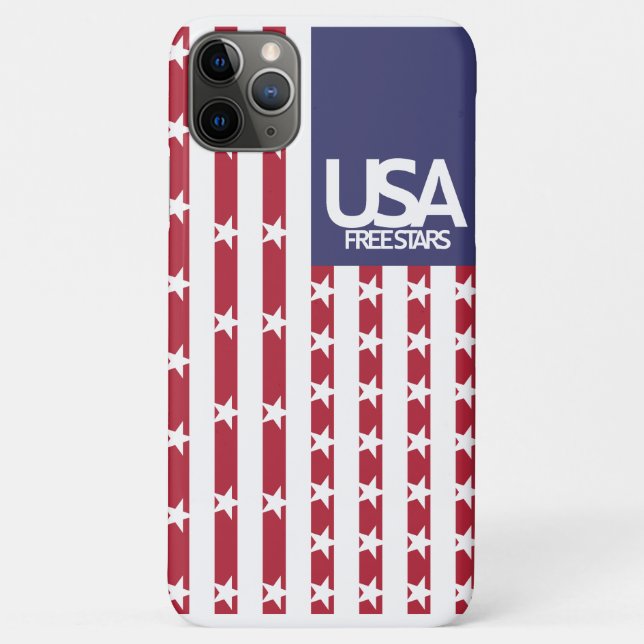 USA/USA FREE STARS FLAG BY MASANSER PIXELAT Case-Mate iPhone CASE (Back)