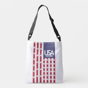 USA/USA FREE STARS FLAG BY MASANSER PIXELAT CROSSBODY BAG