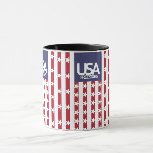 USA/USA FREE STARS FLAG BY MASANSER PIXELAT MUG