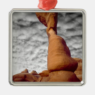USA, Utah, Arches National Park. Portion of Metal Tree Decoration