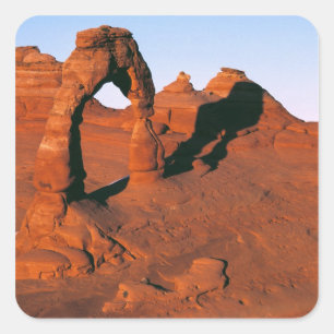 USA, Utah, Arches NP. Delicate Arch is one of Square Sticker