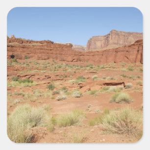 USA, Utah, Canyonlands NP, Shafer Canyon Square Sticker