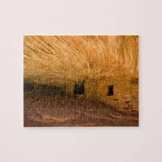 USA, Utah, Cedar Mesa, Mule Canyon. Sandstone Jigsaw Puzzle (Horizontal)