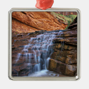 USA, Utah, Escalante Wilderness. Waterfall in Metal Tree Decoration