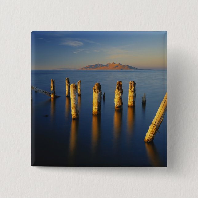 USA, Utah, Great Basin, Saltair, Great Salt 15 Cm Square Badge (Front)