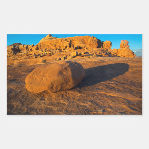 USA, Utah, Moab, Sandstone Rectangular Sticker