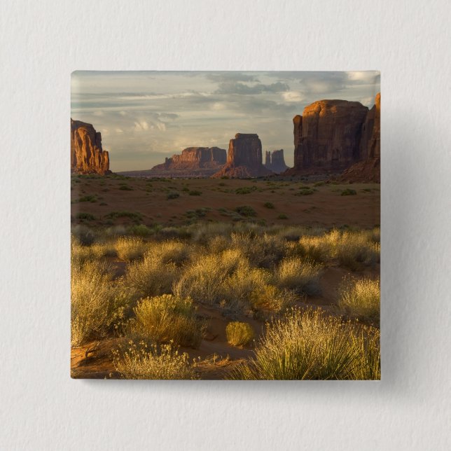 USA, Utah, Monument Valley National Park. 15 Cm Square Badge (Front)