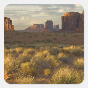 USA, Utah, Monument Valley National Park. Square Sticker