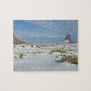 USA, Utah, Monument Valley. Sagebrush shows Jigsaw Puzzle