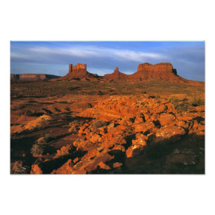 USA, Utah, Monument Valley. Sunset light Photo Print
