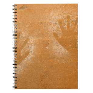 USA, Utah, Pictograph Hand-prints on sandstone, Notebook
