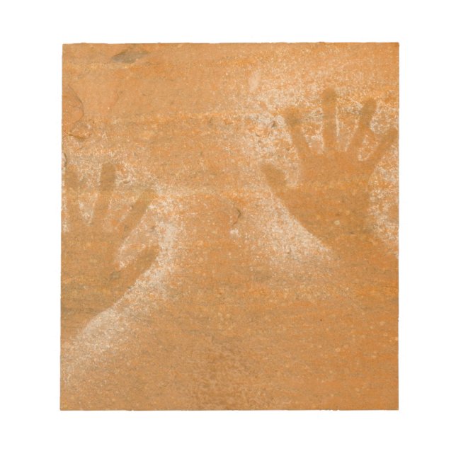 USA, Utah, Pictograph Hand-prints on sandstone, Notepad (Front)