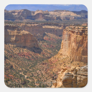 USA, Utah, Red Rock Cliffs Square Sticker