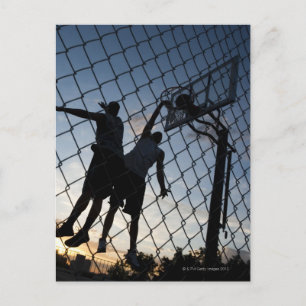 USA, Utah, Salt Lake City, two young men playing 2 Postcard