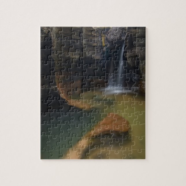 USA, Utah, Zion National Park.  Keyhole Falls in Jigsaw Puzzle (Vertical)