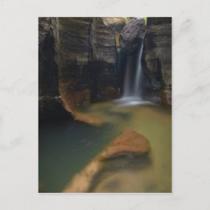 USA, Utah, Zion National Park.  Keyhole Falls in Postcard