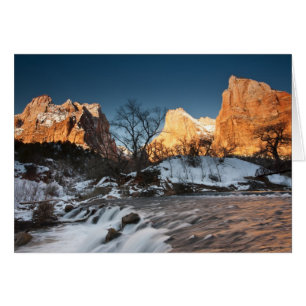 USA, Utah, Zion National Park. Mountain sunrise