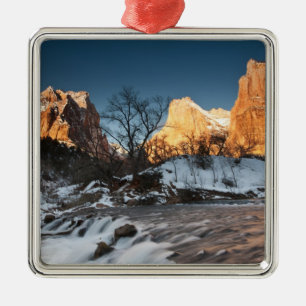 USA, Utah, Zion National Park. Mountain sunrise Metal Ornament
