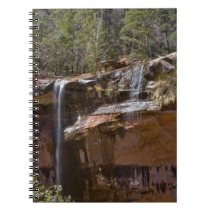 USA, Utah, Zion National Park, Water Falls at Notebook