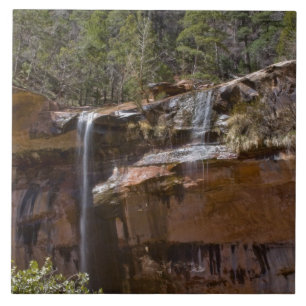 USA, Utah, Zion National Park, Water Falls at Tile