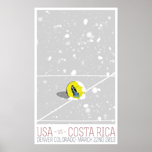 USA v Costa Rica Poster (Front)