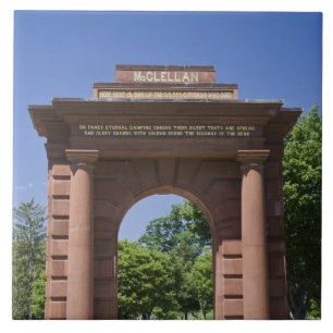 USA, VA, Arlington. McClellan Gate at Arlington Ceramic Tile