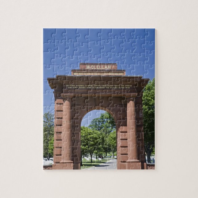 USA, VA, Arlington. McClellan Gate at Arlington Jigsaw Puzzle (Vertical)