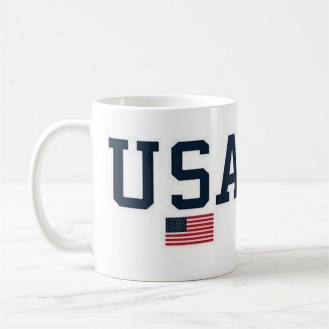 USA varsity letters American Flag Gym Sports  Coffee Mug (Left)