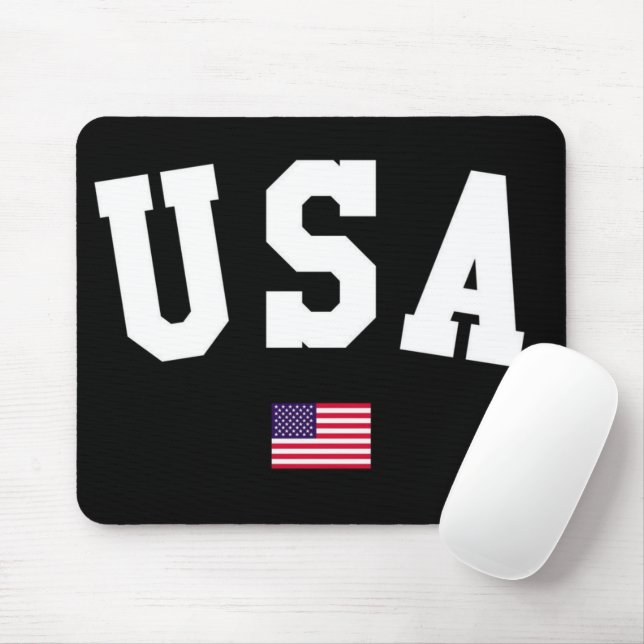 USA varsity letters American Flag Gym Sports  Mouse Pad (With Mouse)