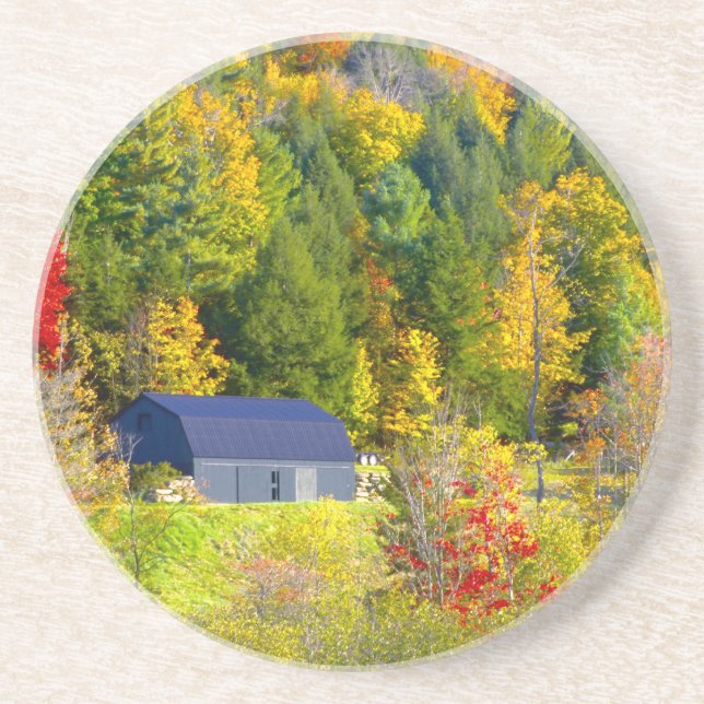 USA, Vermont. Fall foilage along Highway 100. Coaster (Front)