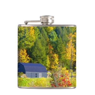 USA, Vermont. Fall foilage along Highway 100. Hip Flask