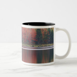 USA, Vermont, McAllister Lake, near Hazens Notch Two-Tone Coffee Mug