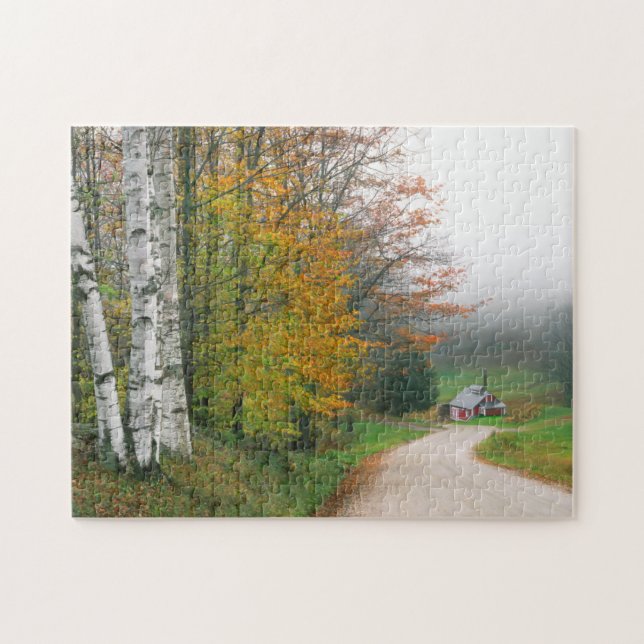 USA, Vermont. Sugar House Near The Town Of South Jigsaw Puzzle (Horizontal)