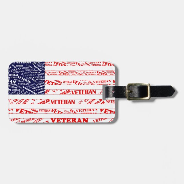 USA Veteran Luggage Tag (Front Horizontal)