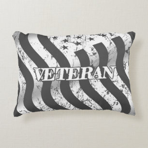 USA Veteran - white vintage 001 Decorative Cushion