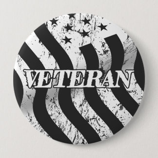 USA Veteran - white vintage 10 Cm Round Badge