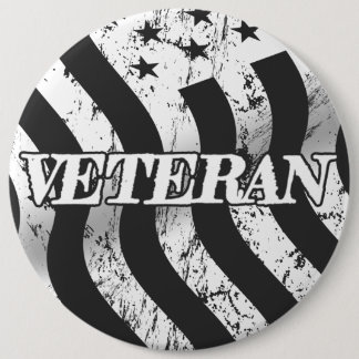 USA Veteran - white vintage 6 Cm Round Badge