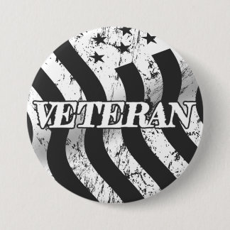 USA Veteran - white vintage 7.5 Cm Round Badge